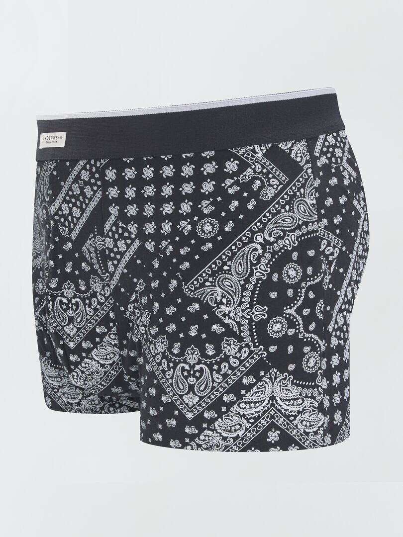 Conjunto de 3 cuecas boxer de algodão - PRETAS