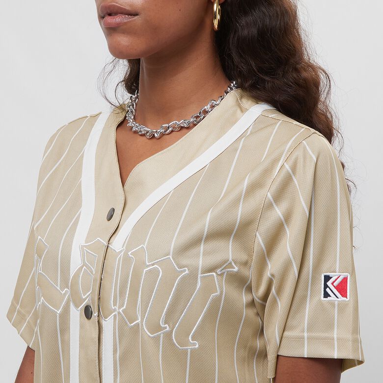 Geweven signature Old English baseballjurk