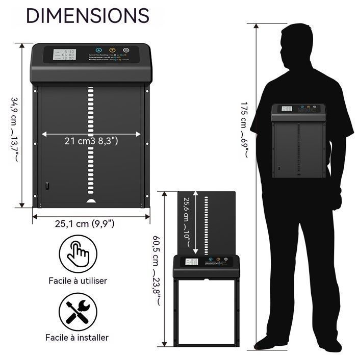 Puerta automática para gallinero - LANTHOUR - Alimentación solar - Temporizador antipinzamiento - Batería de 2000 mAh - Resistente al agua