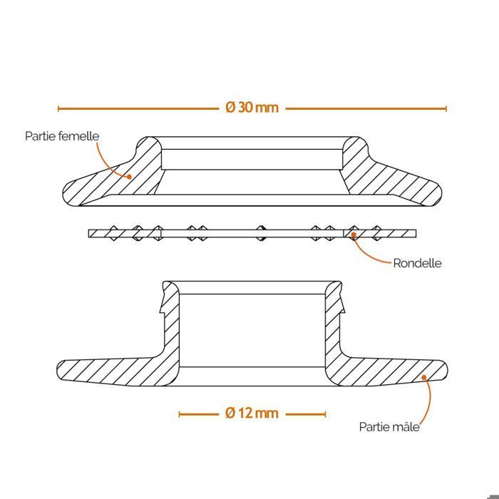Packung mit 10 Clip-Ösen für Luftpolsterfolie oder andere Planenarten – Weiß – Linxor