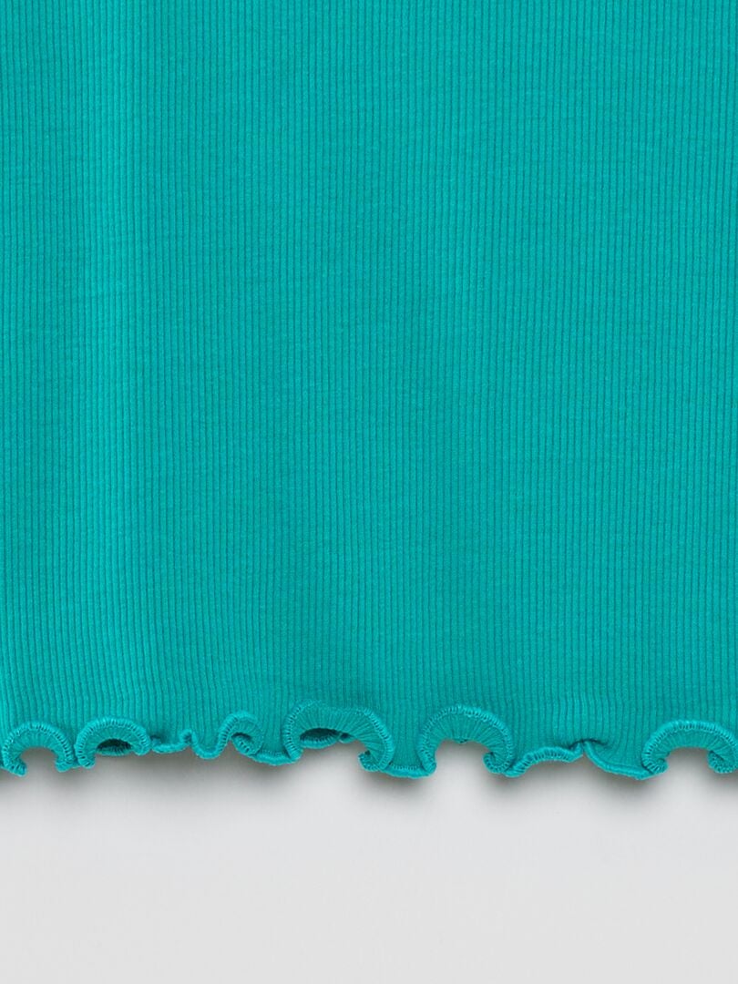 Camiseta de canalé - VERDE
