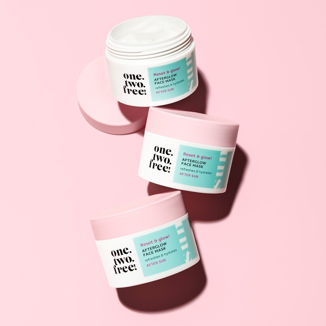 one.two.free! Maska za lice poslije sunčanja s efektom naknadnog sjaja – 50 ml