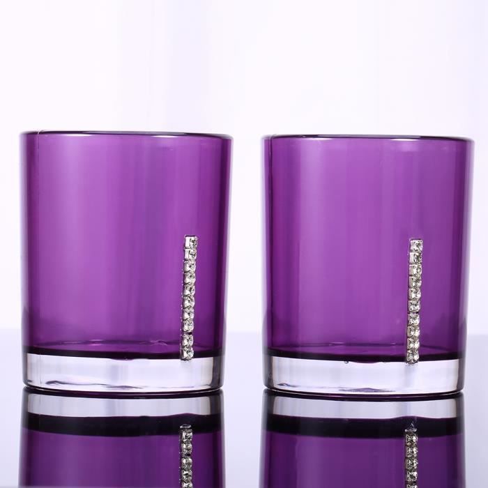 Set di accessori per il bagno - SALALIS - Viola - 5 pezzi - Resina - Acrilico