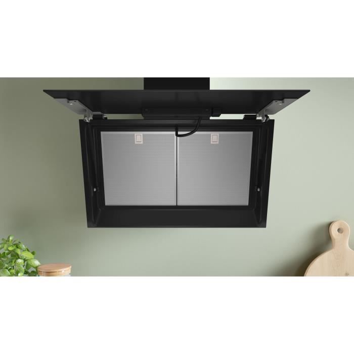 Hotte murale inclinée en verre BOSCH SER6 DWK81AN60 Noir - Home Connect