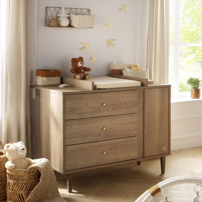 Habitación infantil, cuna convertible y cambiador - MOKKA