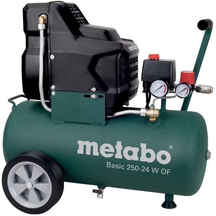 Compresor - METABO - Básico 250-24 W OF - Conexión rápida universal - Mango de goma