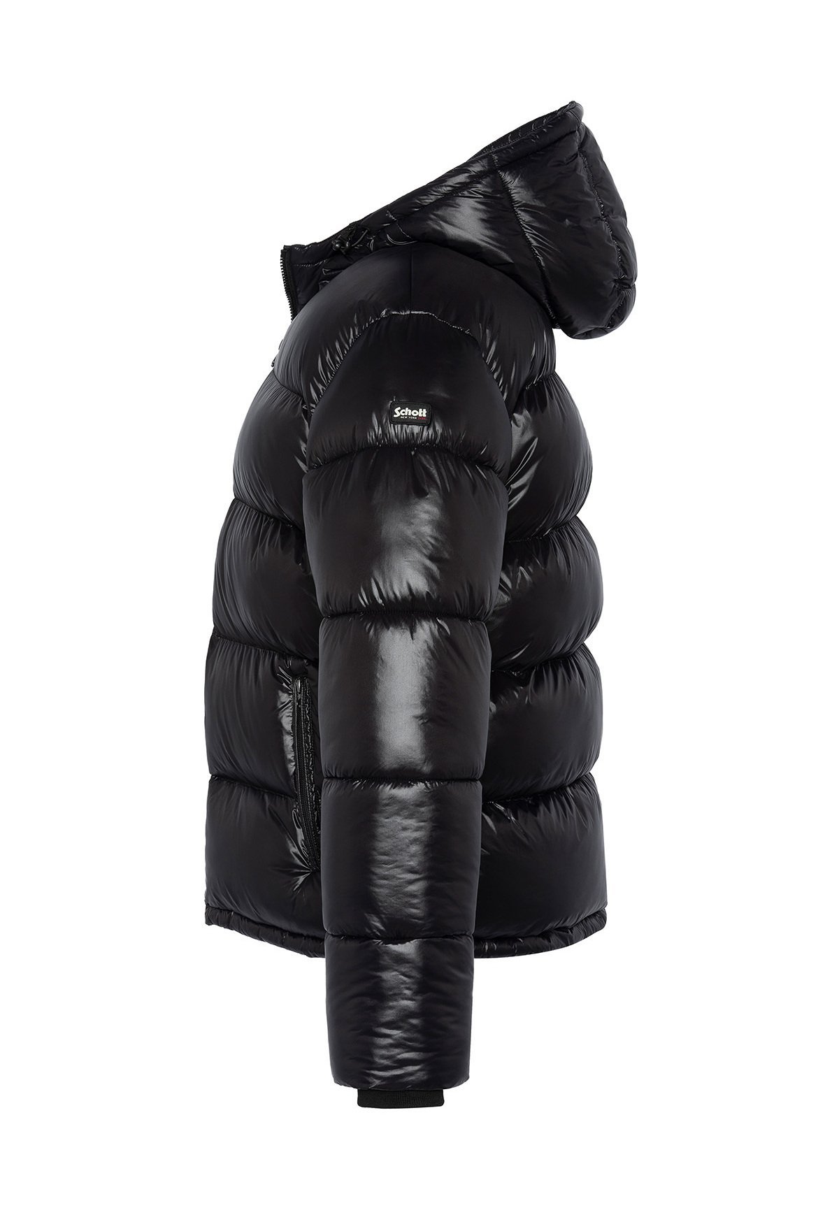 Doudoune à capuche Schott - Veste d'hiver - Noir