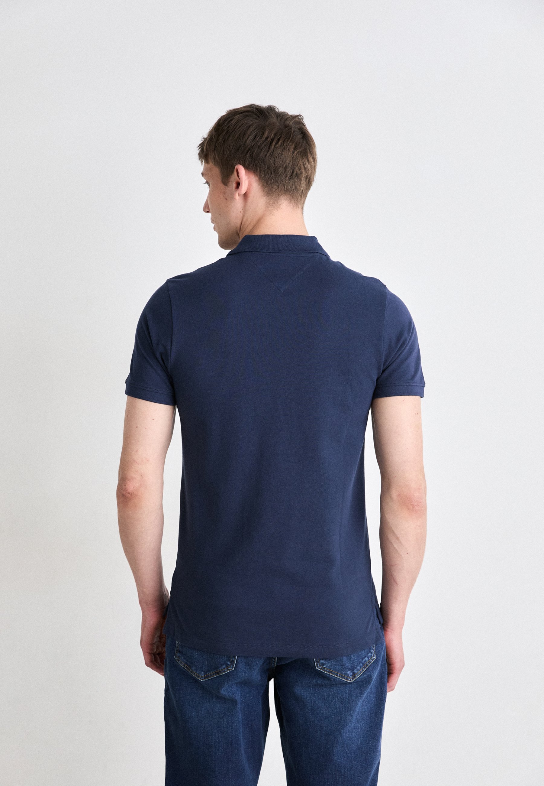 Tommy Jeans ORIGINAL FINE SLIM FIT - Polo - nero iris