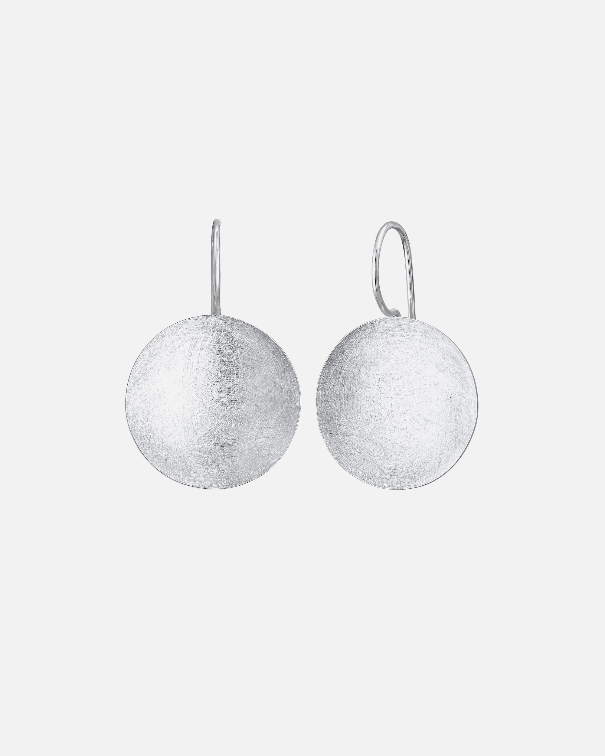 Nenalina Femmes pendentif d'oreilles rond géo mat en argent sterling 925