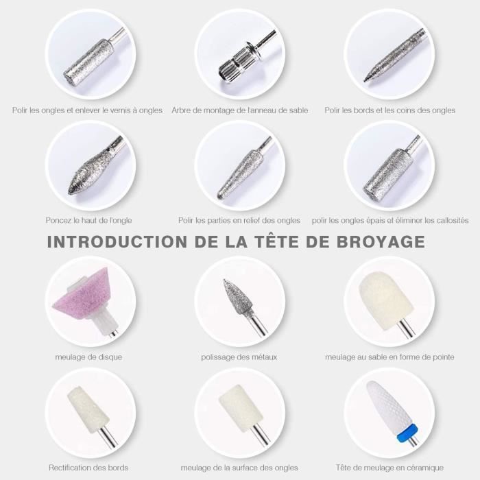 Professional Nail Drill - AUDBURN - 12 in 1 - Rechargeable and Portable Design