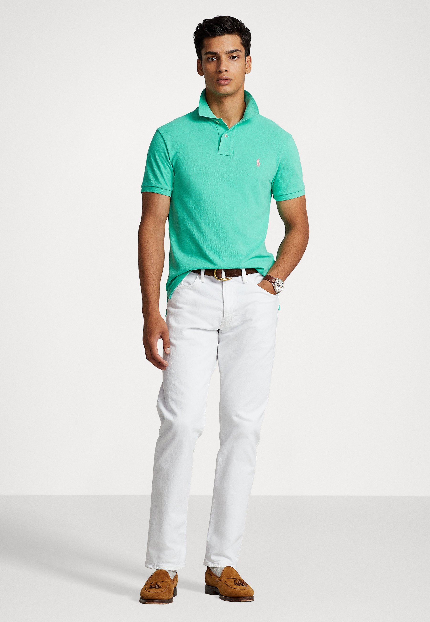 Polo Ralph Lauren HET ICONISCHE MESH POLOSHIRT - Poloshirt - zonsonderganggroen