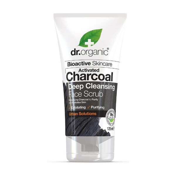 Exfoliant facial cu cărbune Dr. Organic 125 ml