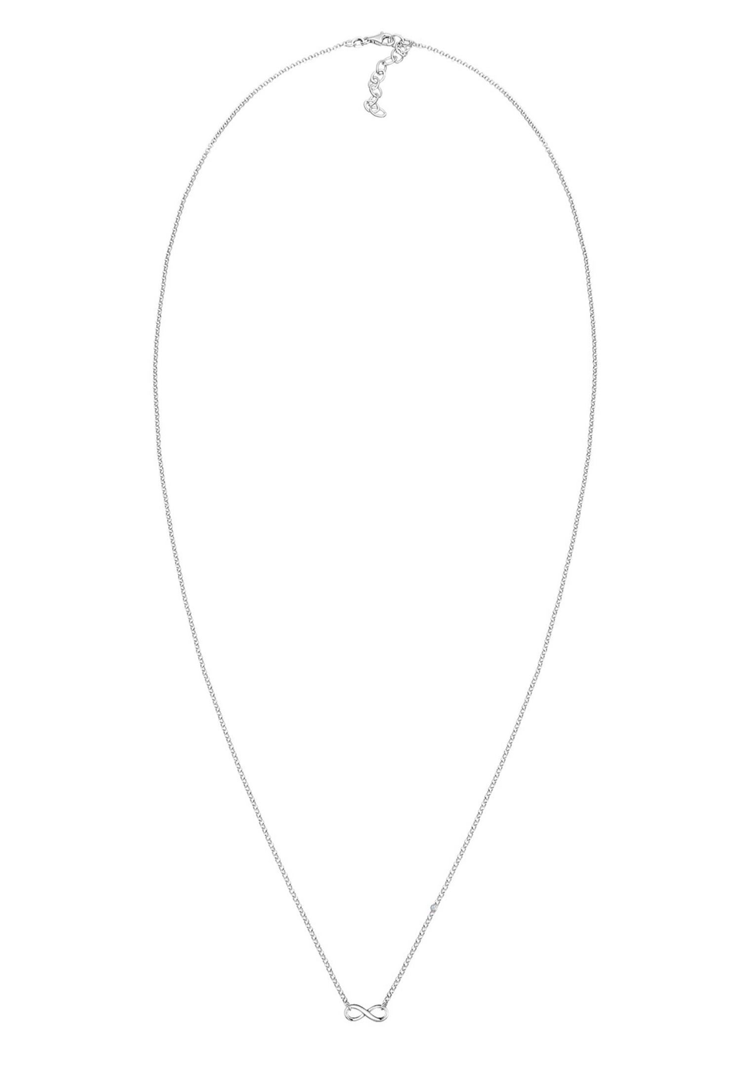 Elli DIAMONDS Femme Pendentif Infinité Symbole et Diamant (0.02 ct.) - (925/1000) Argent