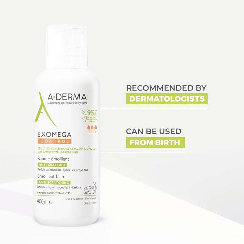A-Derma Exomega Control minkštinamasis balzamas jautriai ir sausai odai