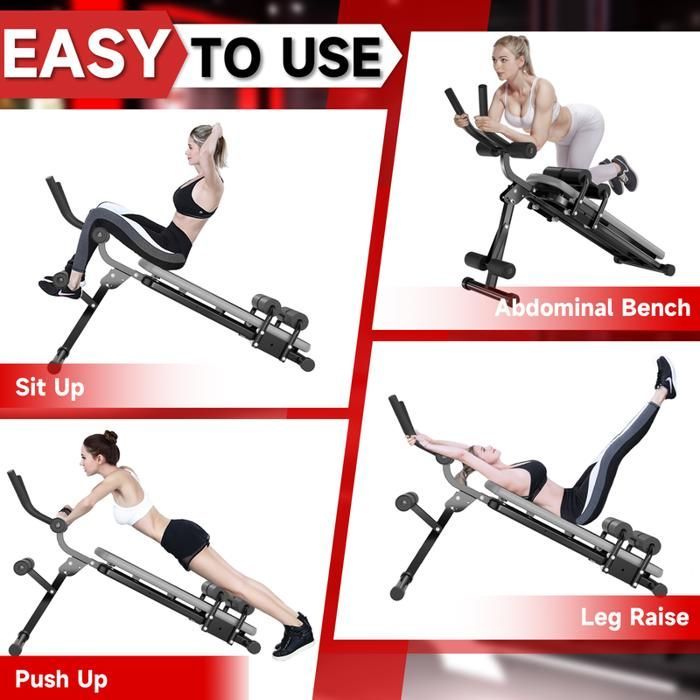 Opvouwbaar buikspierapparaat - Dskeuzeew - Maximaal draagvermogen 150 kg - LCD-monitor - Fitnessapparatuur voor het hele gezin