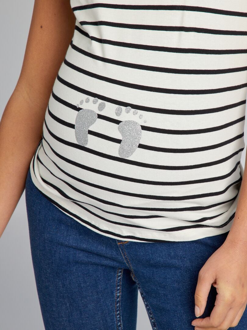 Zwangerschaps-T-shirt - WIT