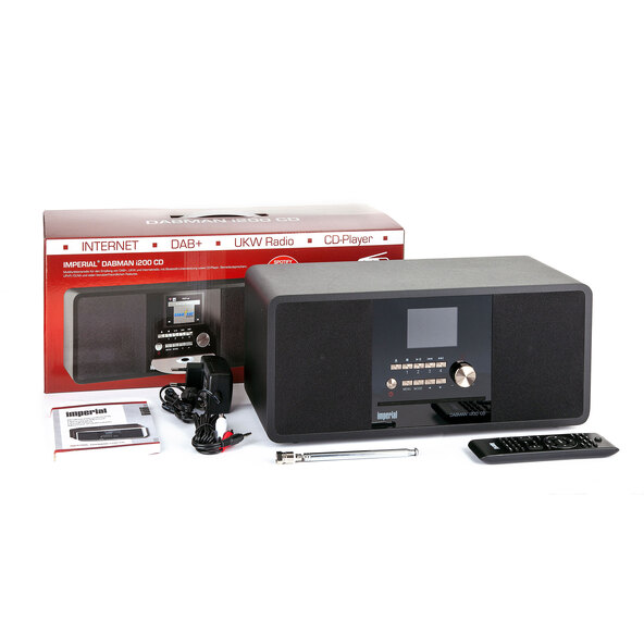 Rádio de internet Imperial DABMAN i200CD DAB+, preto