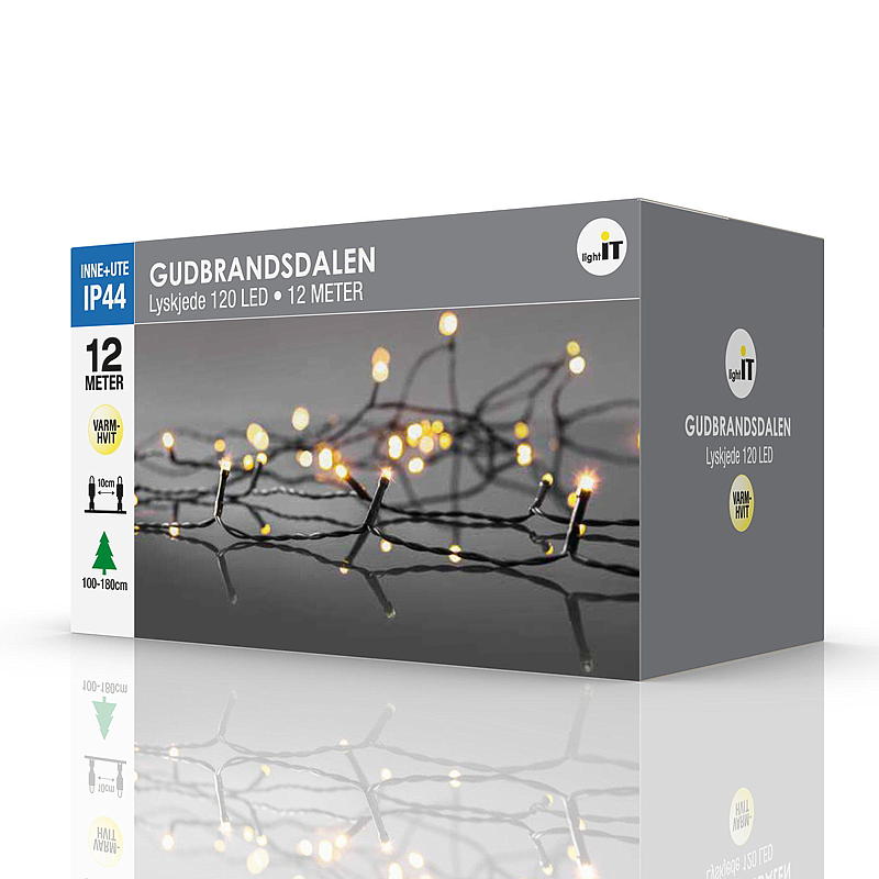 Light IT lyslenke 120 LED varmhvit, Gudbrandsdalen