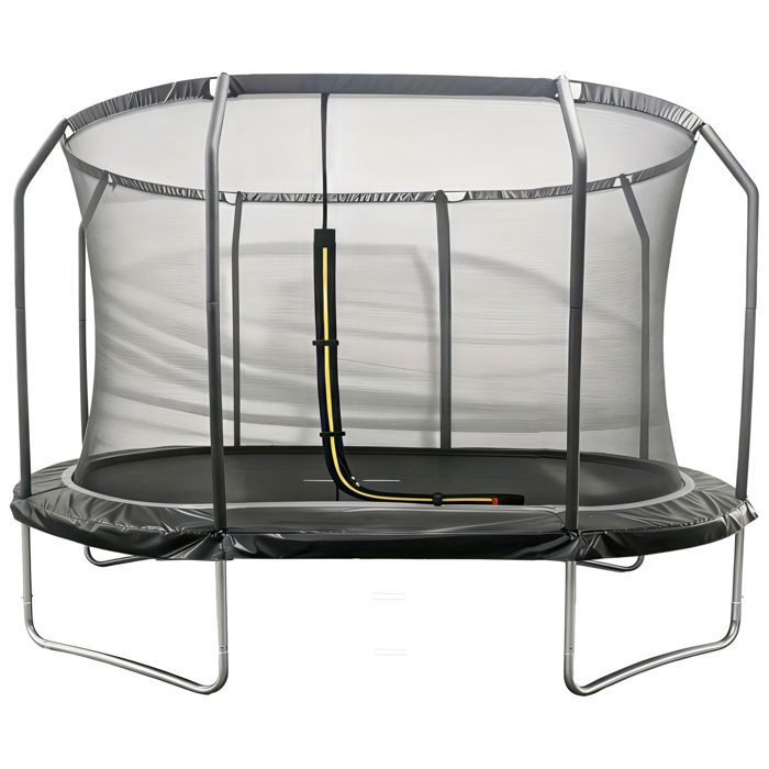 Ovale trampoline 366x244cm zwart SYDNEY + net en ladder