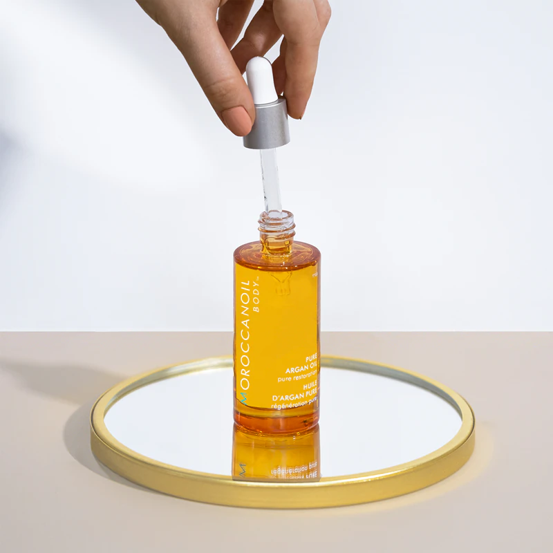 Óleo corporal Moroccanoil 100% argan para rosto, corpo e cabelo.