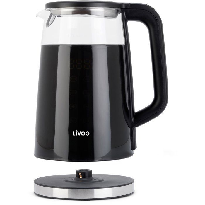 Bouilloire digitale - LIVOO - DOD198 - 2200 W - 1,7 L - Verre transparent