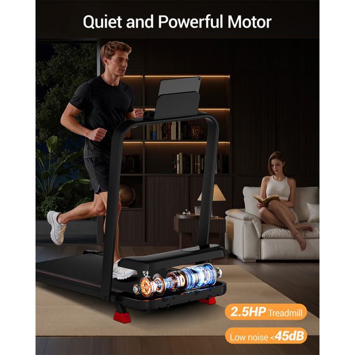 Tapis roulant ROBORE U18F - Inclinazione 15% - Velocità massima 10,5 km/h - Motore 2,5 HP - 3 livelli di inclinazione - Portata massima 136 kg - Display a LED