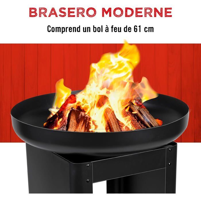 BBQ Collection Brasero et Plancha - Barbecue Japonais 61 x 90 cm - Grille Barbecue Teppanyaki - Brasero Exterieur Jardin et