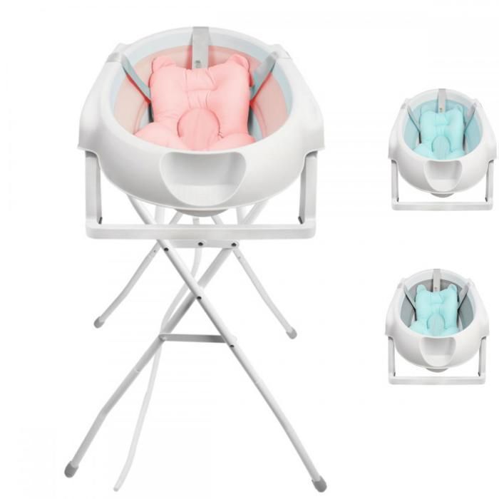 Baignoire pour bébé avec support  - XUANYU - Baignoire Ergonomique pour Bébé avec Support - Maximum 10 Kg - Rose