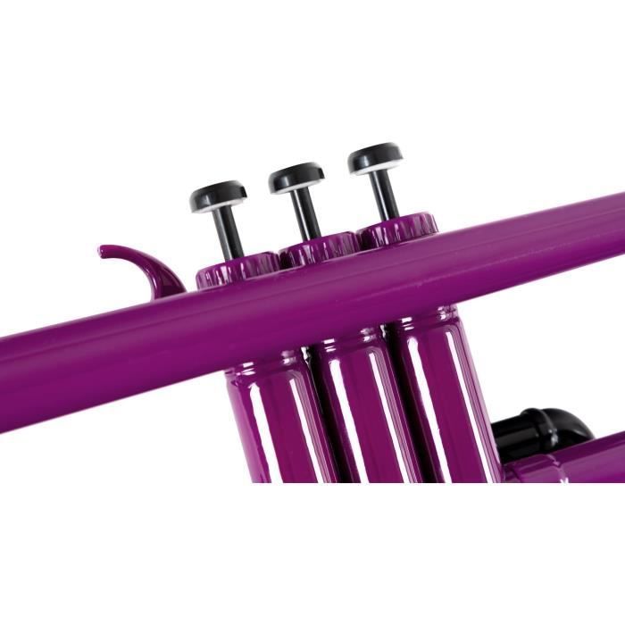 Tromba classica Cantabile Mardi in ottone in Sib, con finitura in plastica lilla.