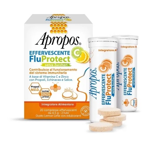 APROPOS Comprimés effervescents Apropos C Fluprotect 20 comprimés effervescents pour le système immunitaire