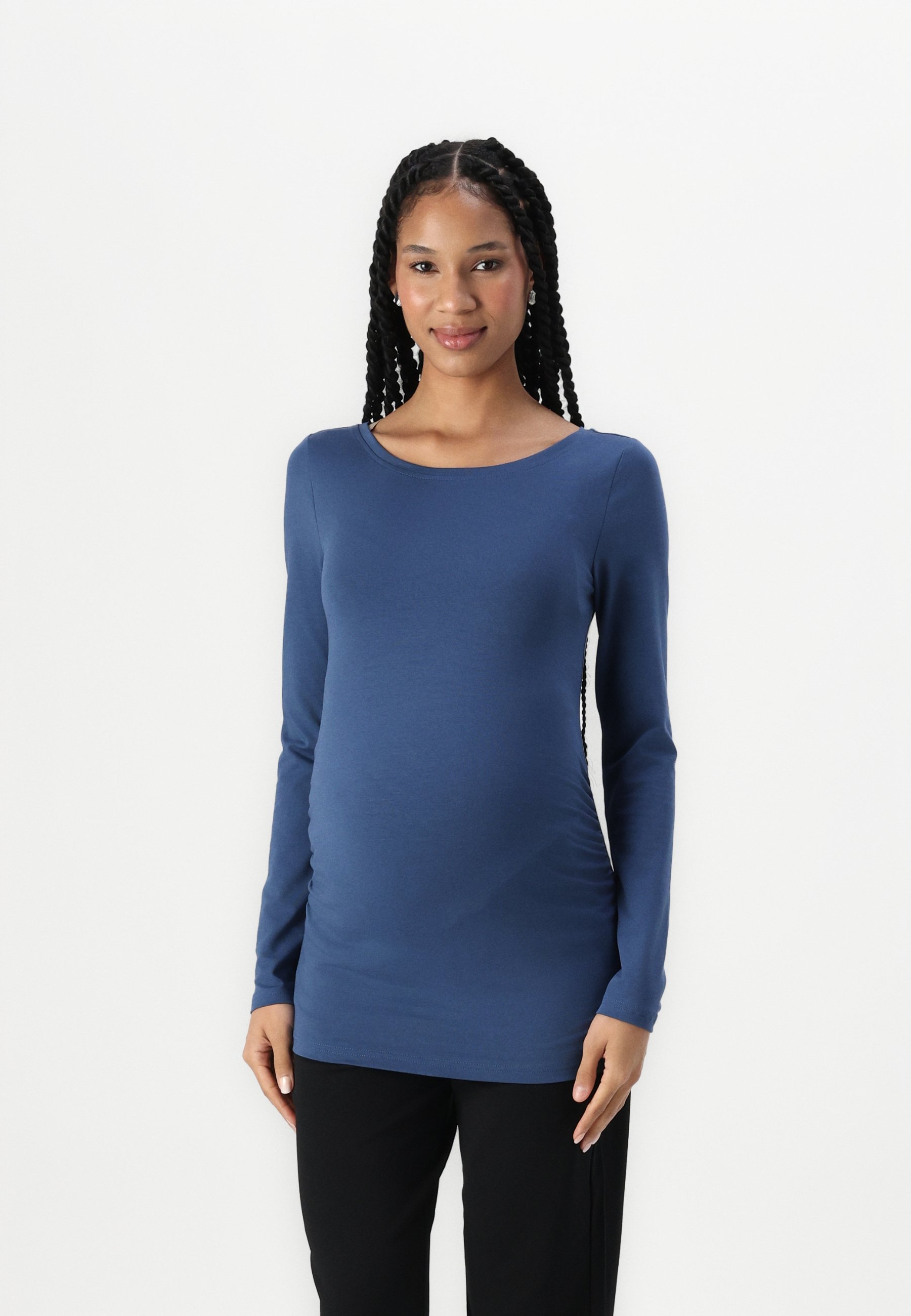 Anna Field MAMA 3 PACK - Hosszú ujjú felső - fehér/sötétkék farmer/törtfehér