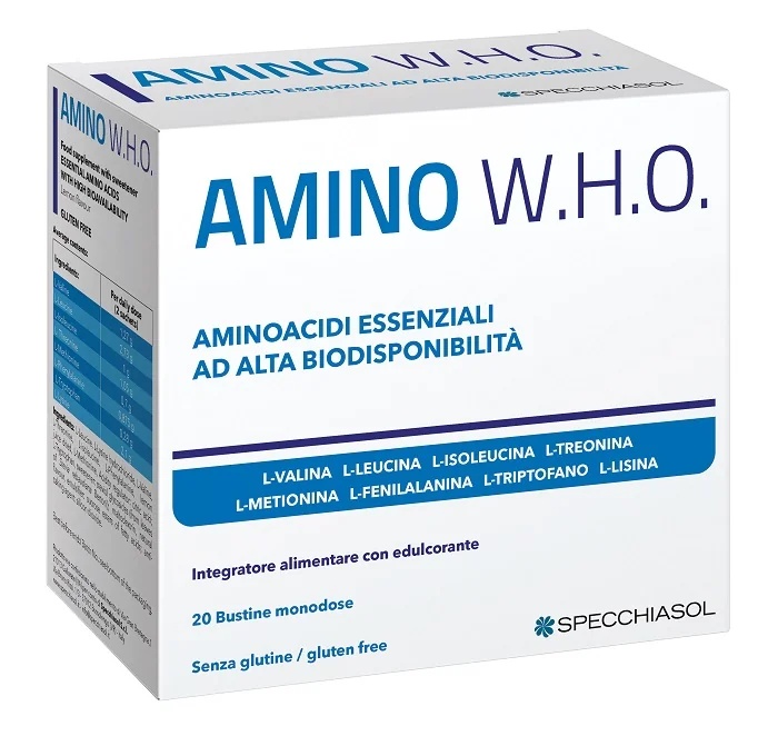 SPECCHIASOL Specchiasol Amino WHO voedingssupplement met essentiële aminozuren 20 zakjes