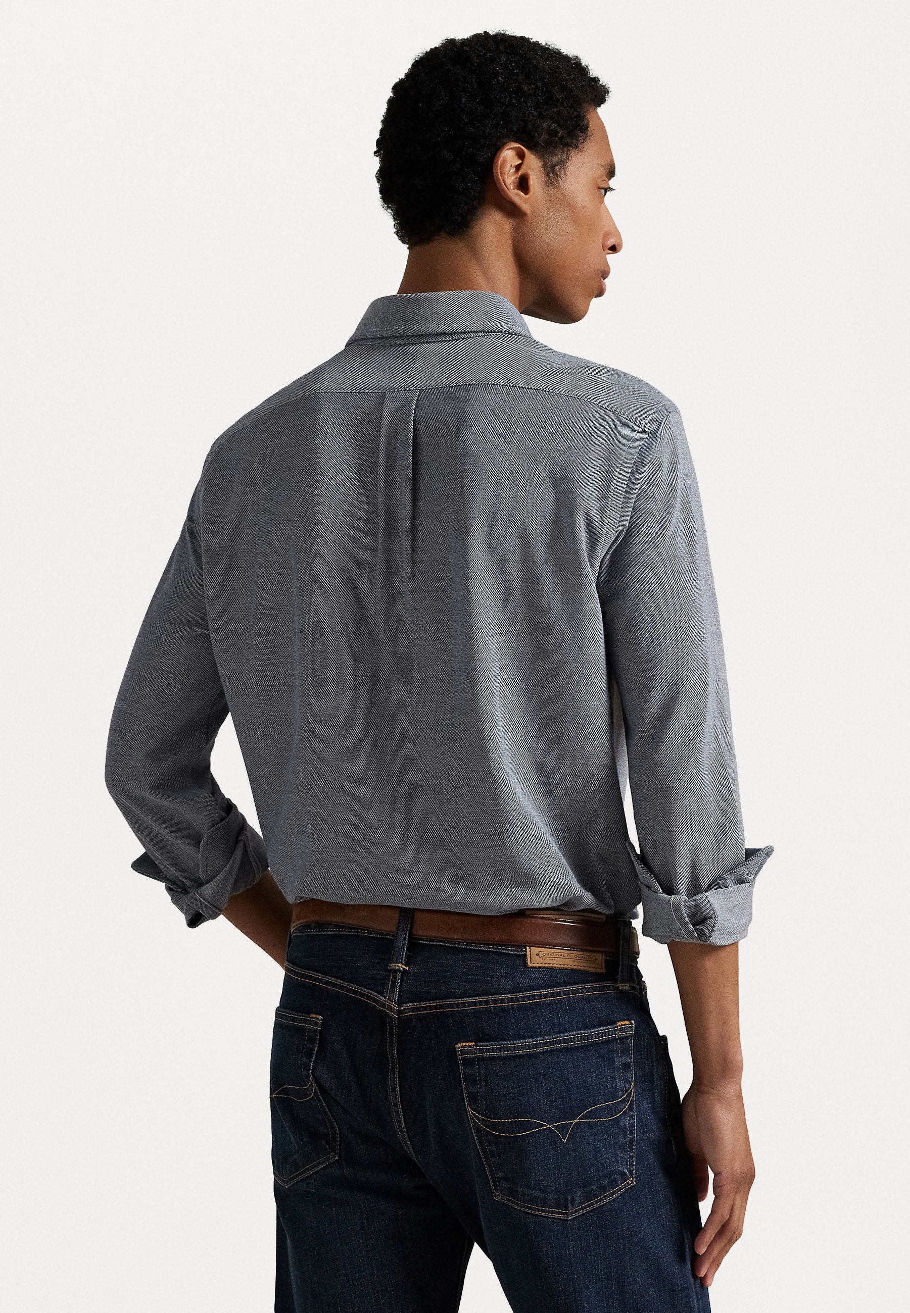 Polo Ralph Lauren gebreid Oxford-shirt - Shirt - Newport Navy