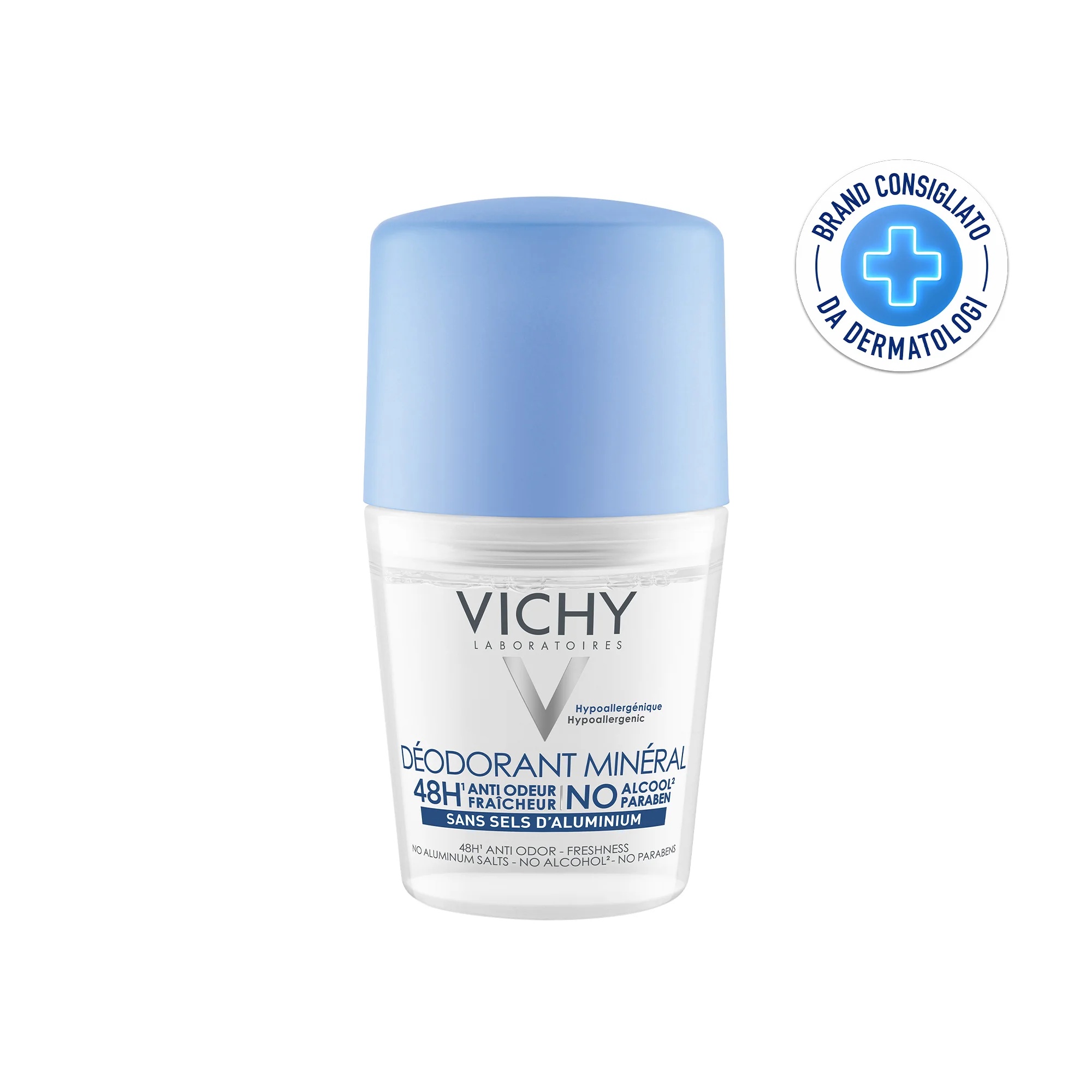 VICHY Déodorant roll-on minéral Vichy 50 ml Peau sensible ou épilée