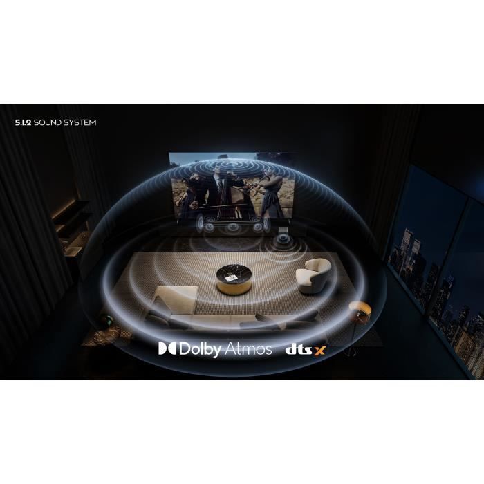 Soundbar - TCL - Q75HE - Ray-Danz Dolby Atmos 5.1.2ch - 620 W - Bluetooth - Draadloze subwoofer - Zwart
