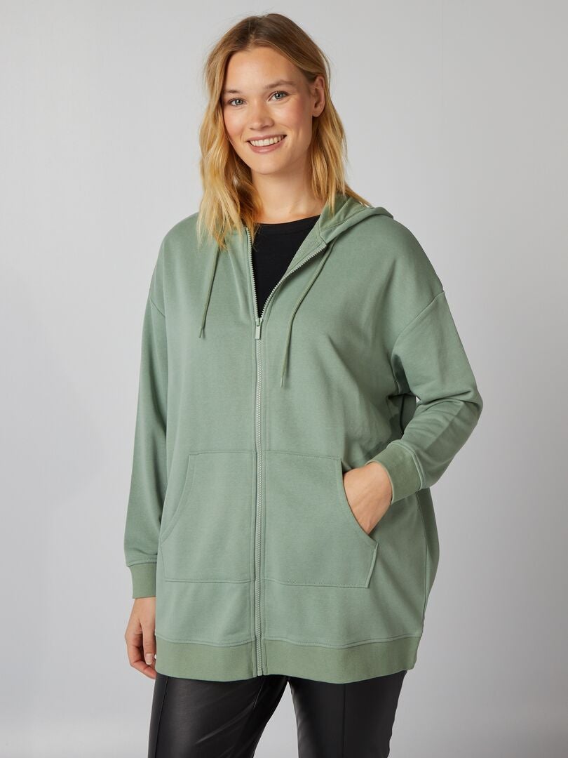 Sudadera con cremallera - VERDE