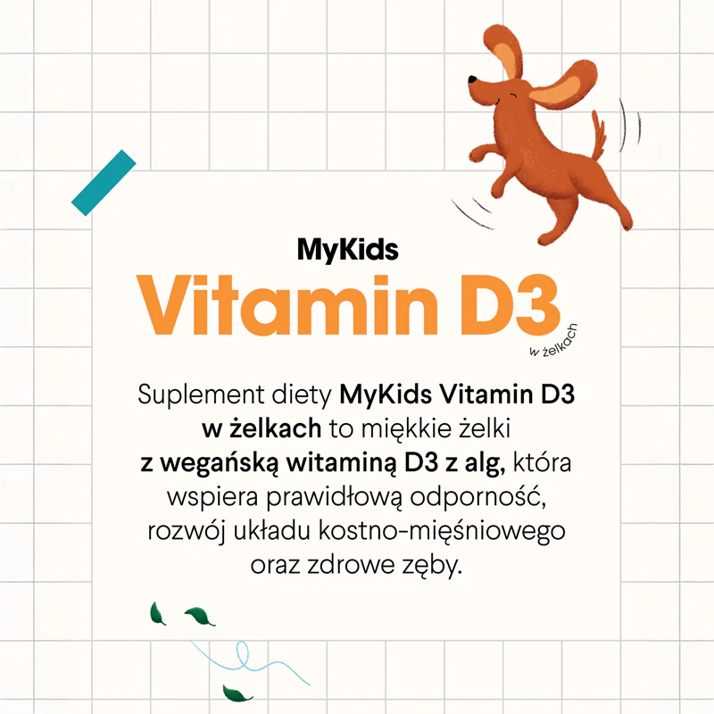 Health Labs Care MyKids Suplemento alimentar de vitamina D3 em cápsulas mastigáveis com vitamina D