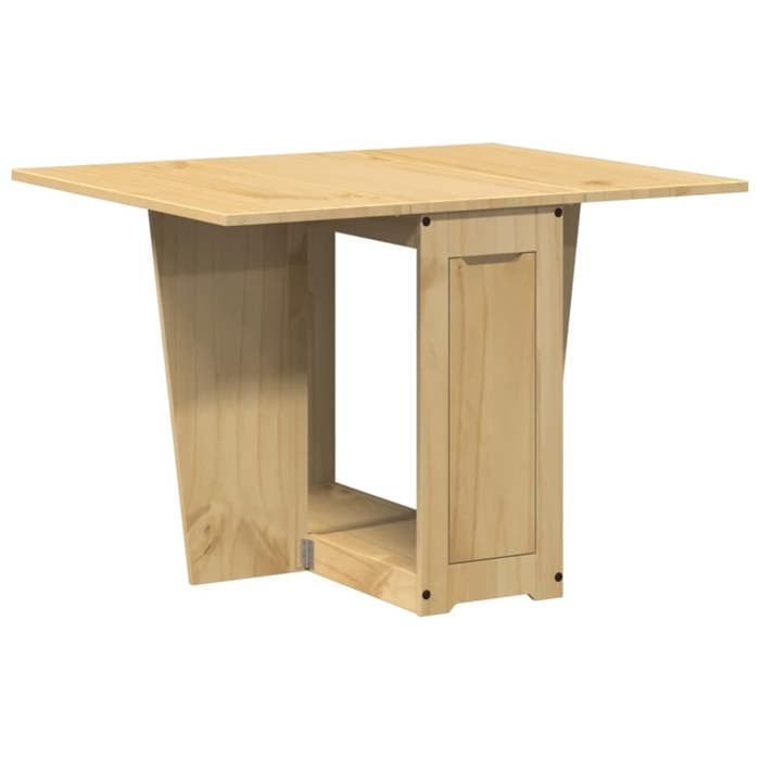 Mesa de jantar dobrável borboleta Corona da vidaXL, madeira de pinho encerado marrom, mesa de cozinha, mesa de restaurante, mesa de jantar