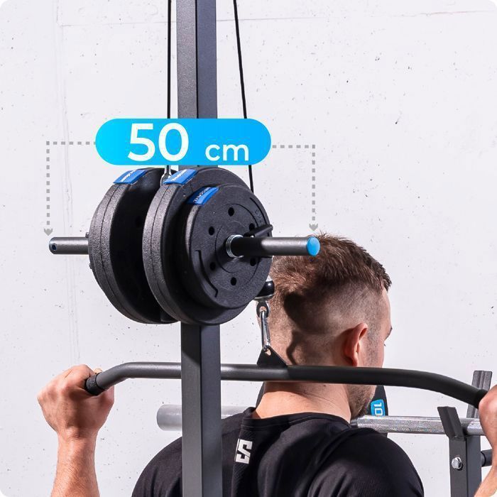 THUNDER® VIGOR-C halterbank | Verstelbaar | 240 kg | Multifunctioneel | Halterrek | Stalen frame |