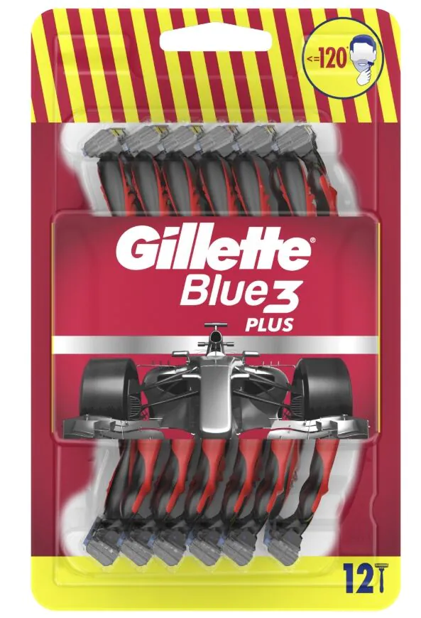 Gillette Blue3+ Red Maszynki do golenia, 12 szt.