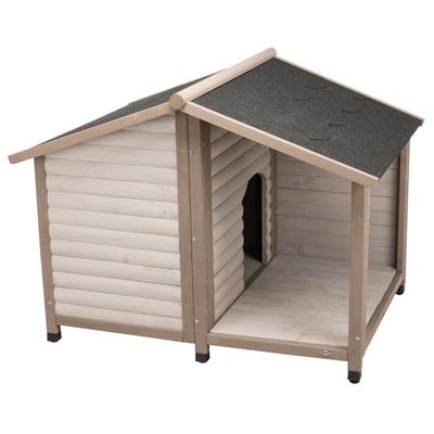 Chalet en rondins Trixie Natura avec porche et chenil pour chien