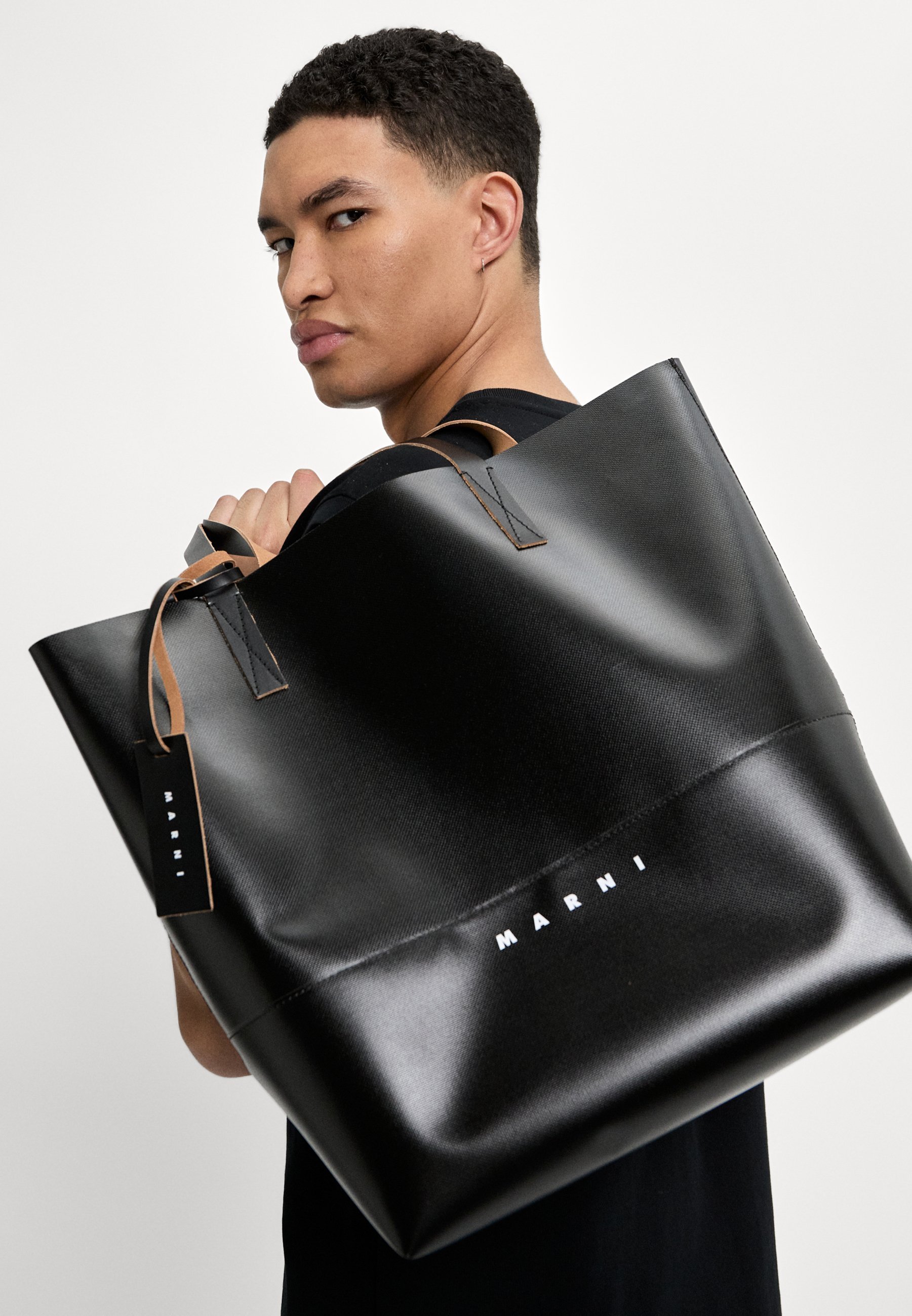 Sac cabas unisexe Marni - noir