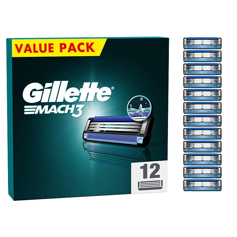 Gillette Gillette-blad 12-pack Mach 3 vertikal