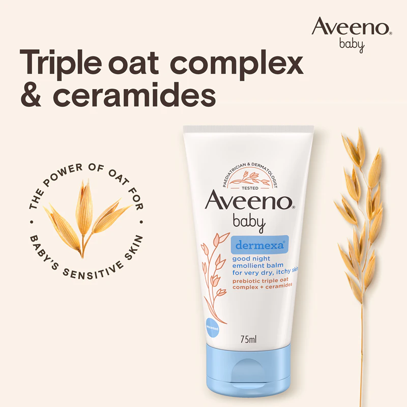 Aveeno Baby Dermexa Verzachtende Balsem voor een Goede Slaap