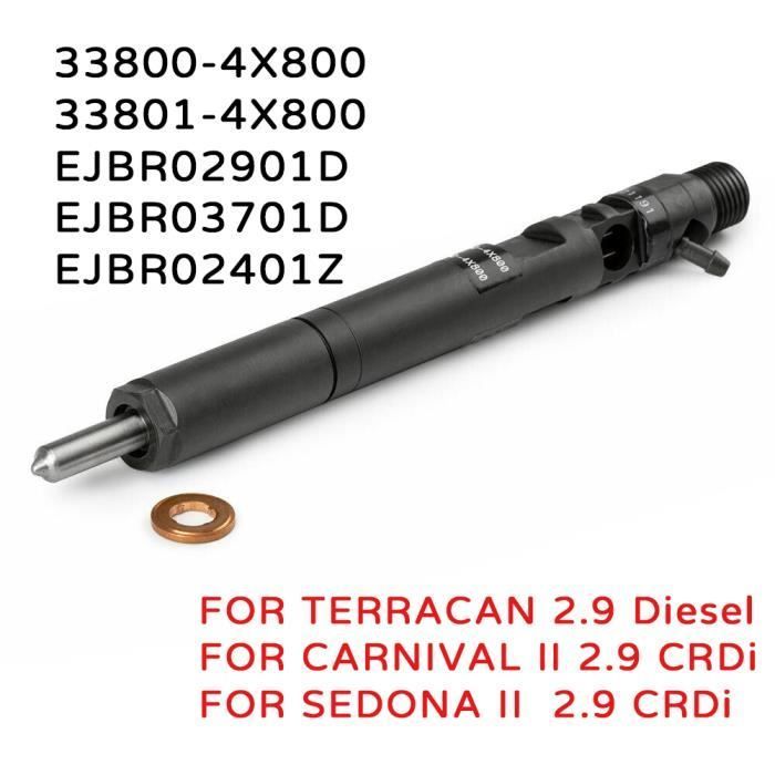 Nuevo inyector de combustible diésel Delphi EJBR02901D CRDI para Hyundai Terracan y KIA Carnival Sedona 2.9 120KW - 163 CV