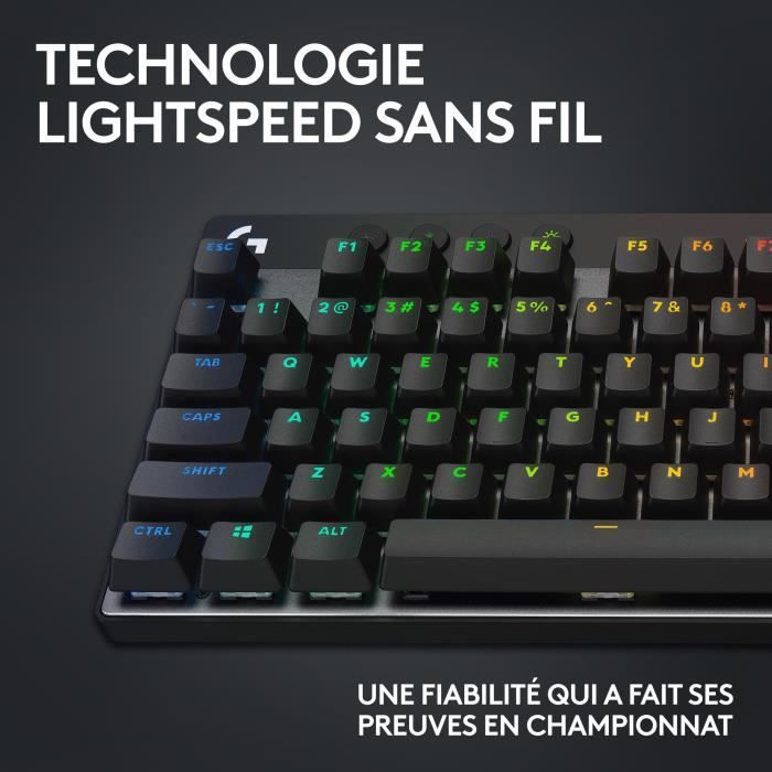 Tastiera da gioco - Wireless - Logitech G Pro X TKL Lightspeed - AZERTY - Meccanica - Retroilluminata - Nera