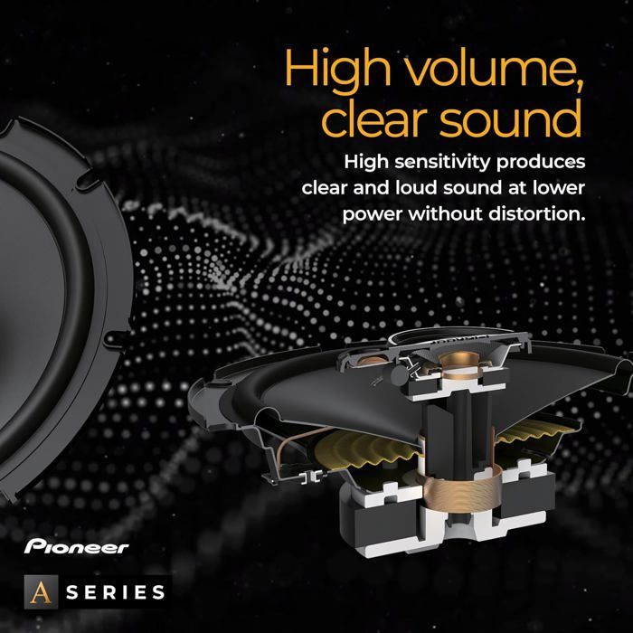 Altavoces coaxiales de 3 vías - SVATV - 13 cm - 300 vatios - Sensibilidad de 89 dB - Respuesta de frecuencia de 44 Hz a 52 kHz