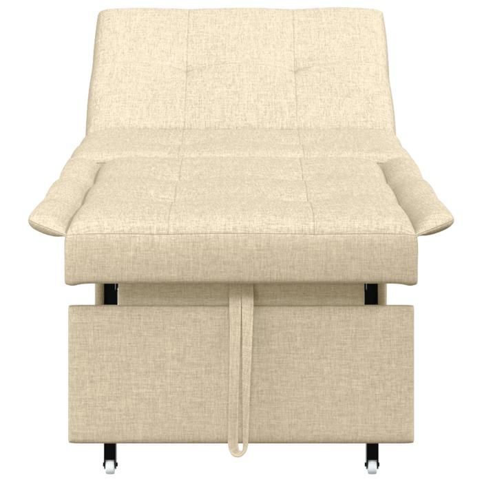 950814 & Sofá cama 3 en 1, diván, convertible, estilo Murphy en tela color crema