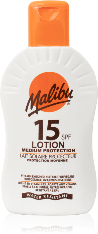 Loção Malibu com proteção média FPS 15