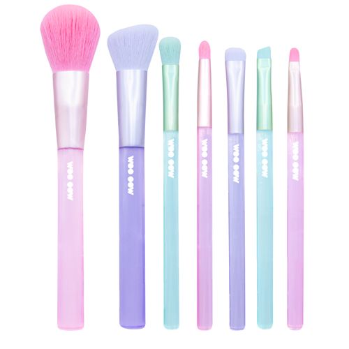 Pastel Rainbow set od 7 četkica Četkice za puder, lice i šminku